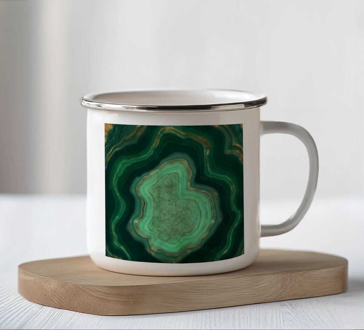 Texture malachite 06 tazza in smalto da Gemstone Textures