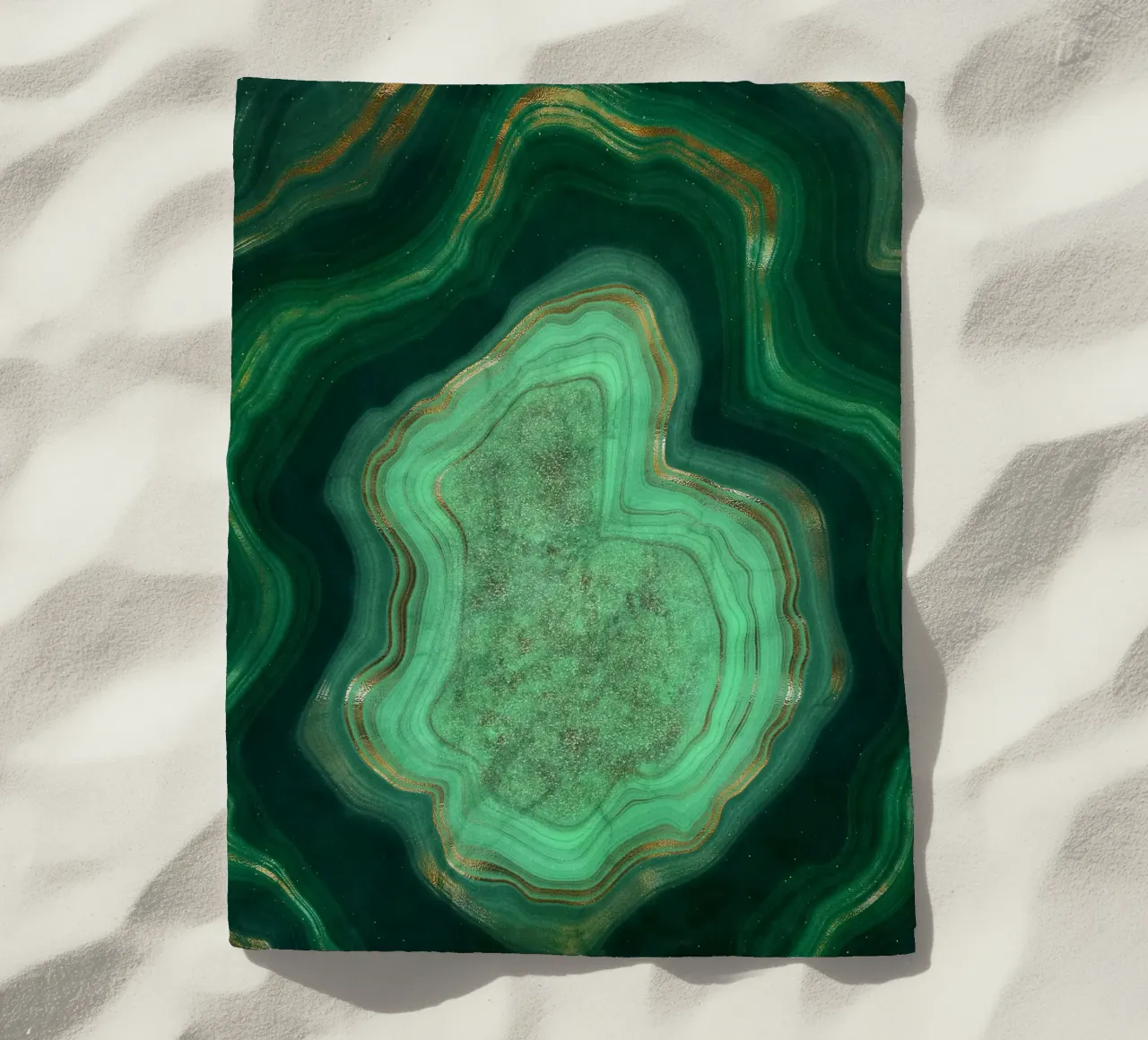 Malaquita Textura 06 toalla de playa de Gemstone Textures