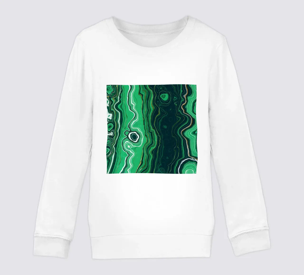 Texture malachite 07 felpa bambino da Gemstone Textures