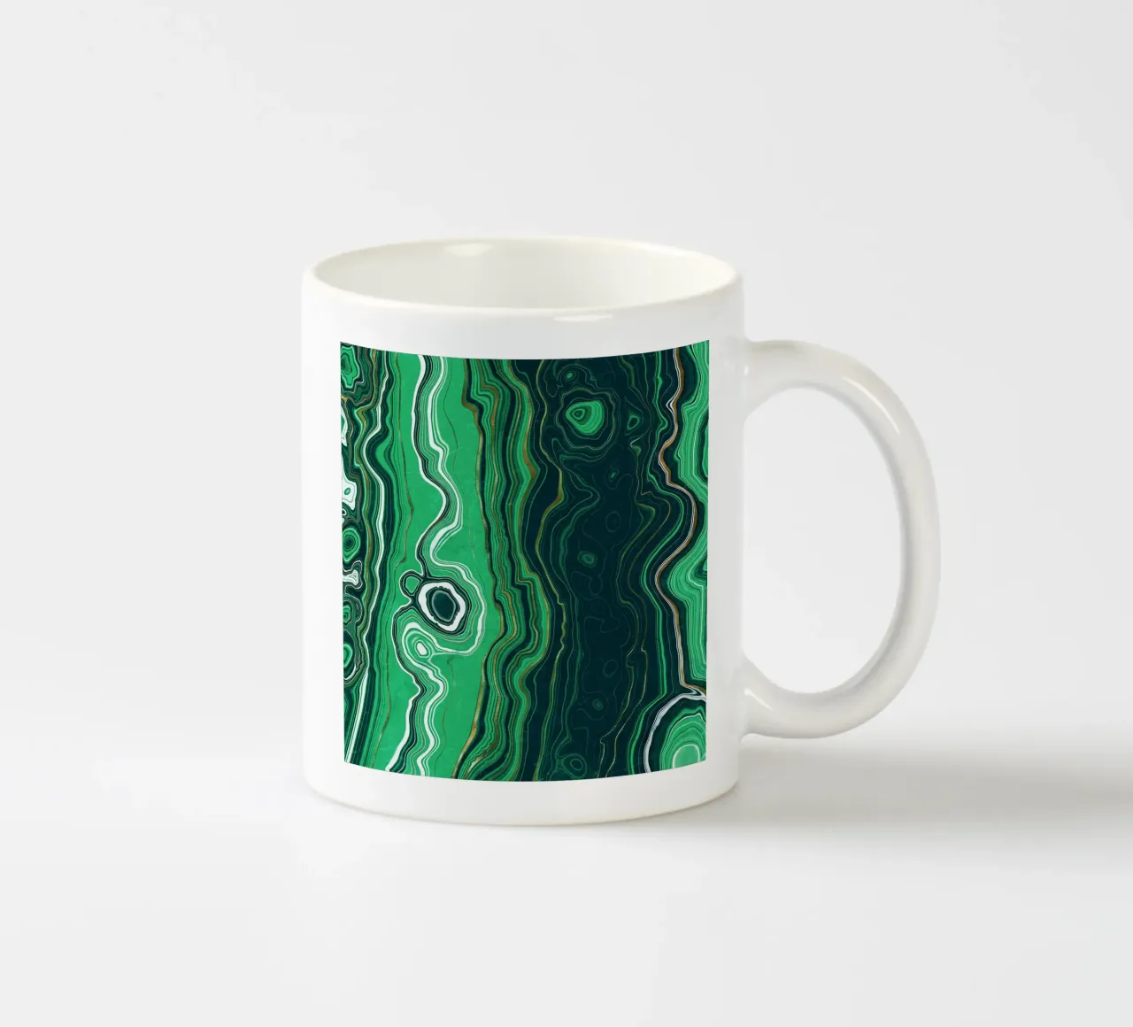 Malachit Textur 07 Keramik Tasse von Gemstone Textures