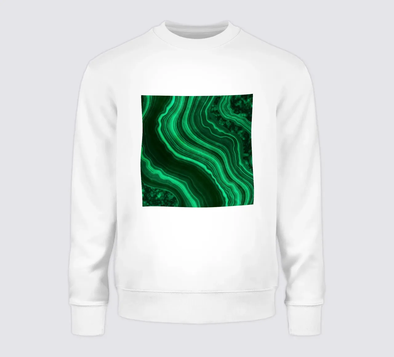 Malachit Textur 08 Sweatshirt von Gemstone Textures