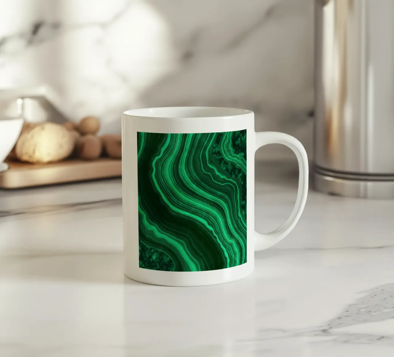 Texture malachite 08 tazza in ceramica da Gemstone Textures