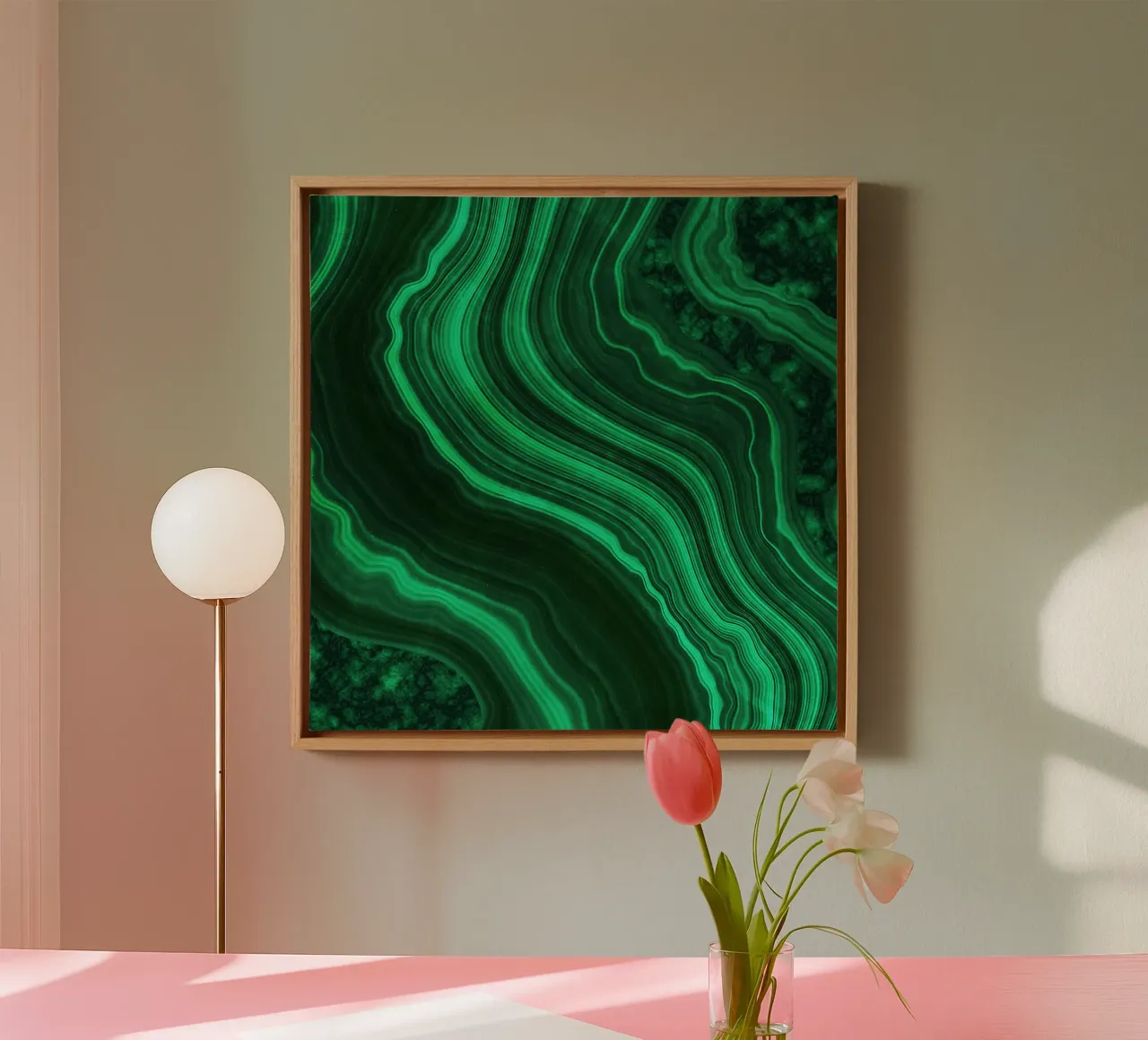 Texture malachite 08 tela con Cornice a cassetta da Gemstone Textures