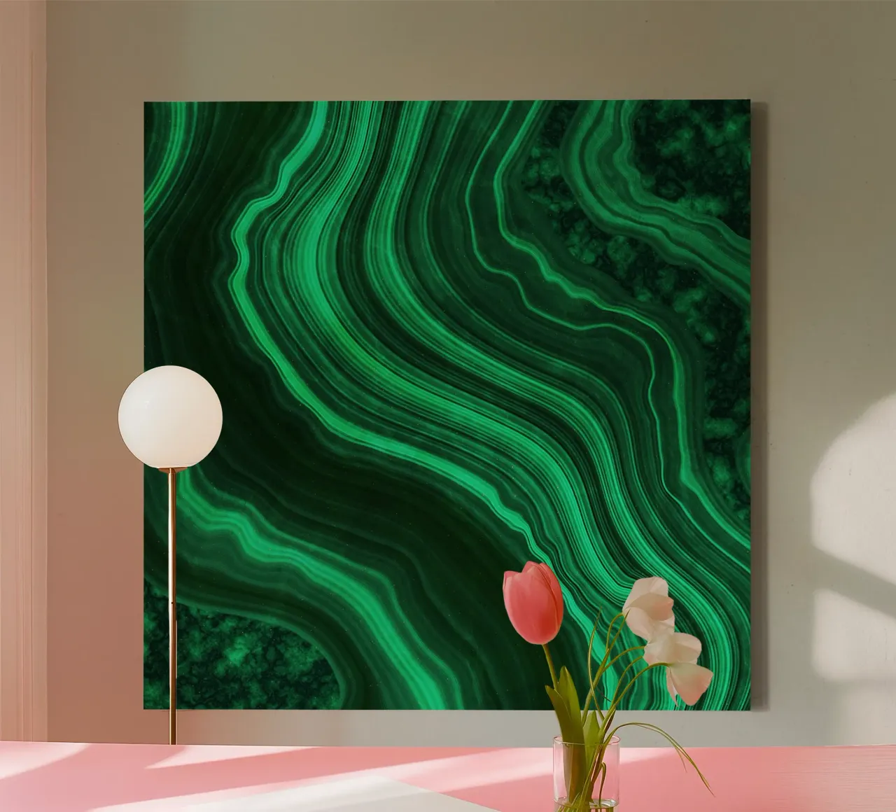 Texture malachite 08 tela con Cornice a cassetta da Gemstone Textures