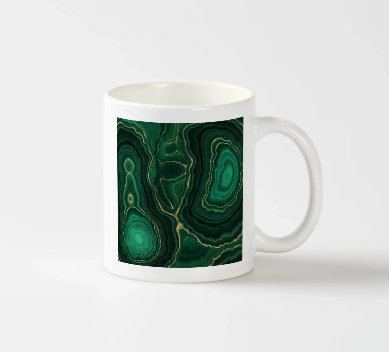 Malachite Texture 09 ceramic mug by Gemstone Textures