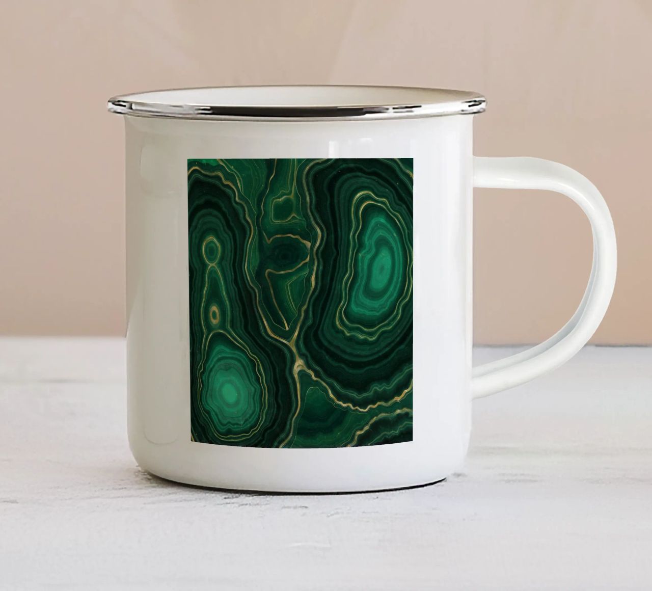Texture malachite 09 tazza in smalto da Gemstone Textures