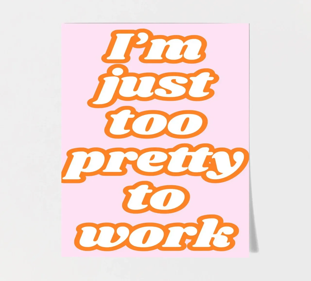 Ich bin einfach zu hübsch, um zu arbeiten Stickerbogen von Coquette Club