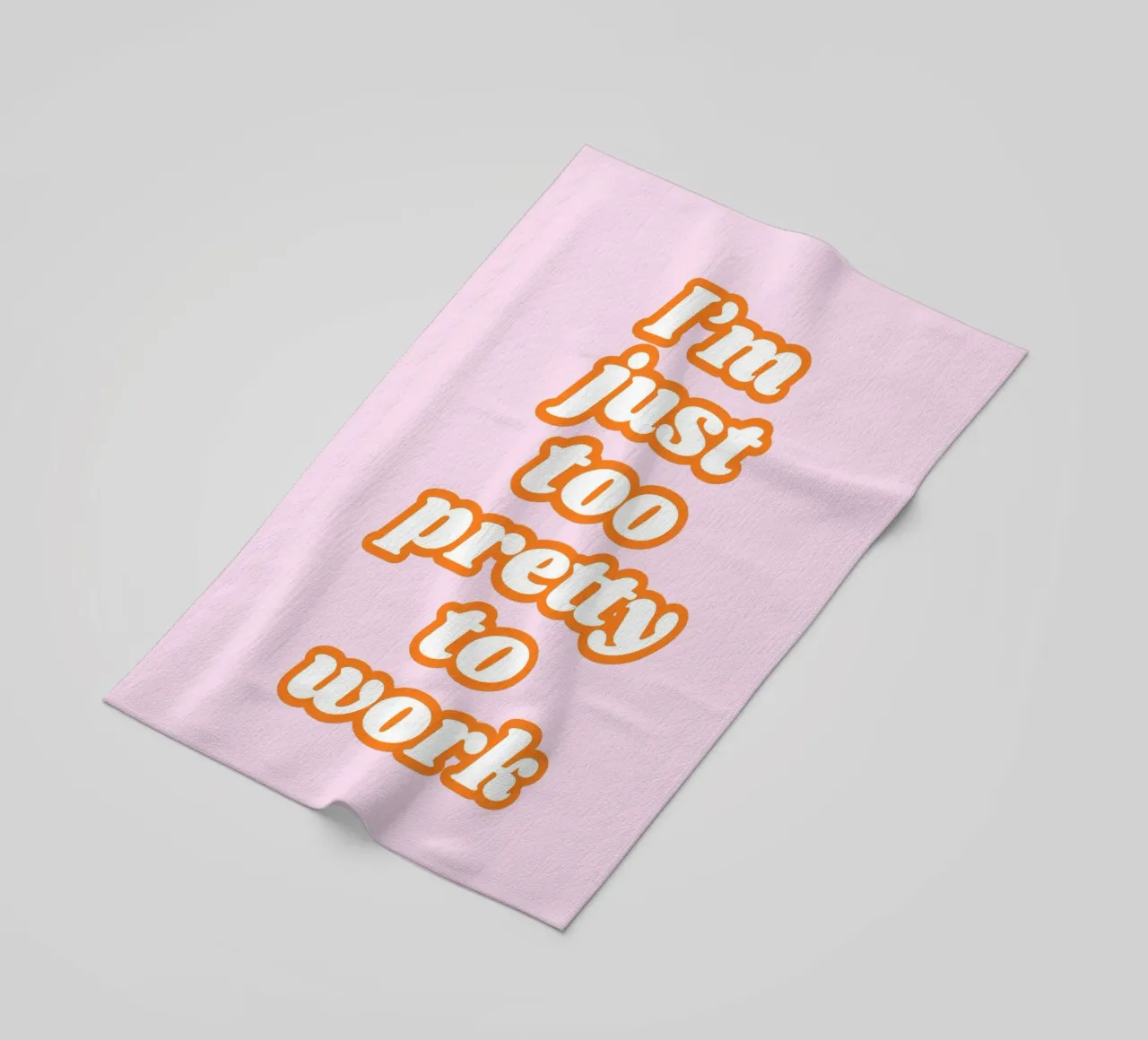 I'm Just Too Pretty To Work beach towel by Coquette Club