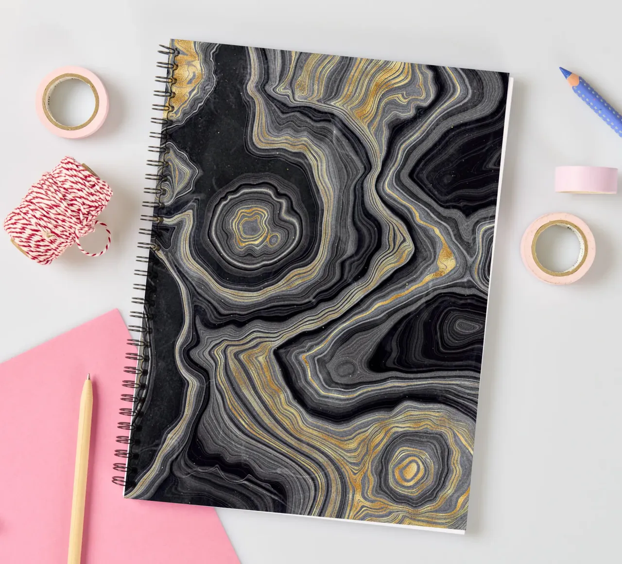 Agate Texture 05 spiral notebook by Gemstone Textures