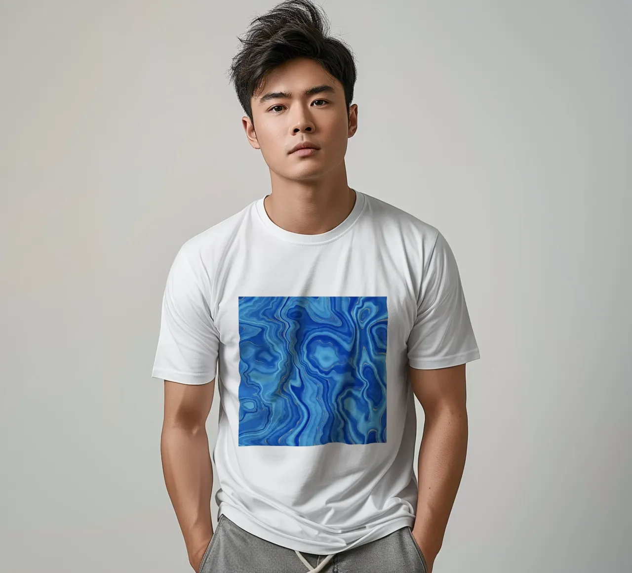 Texture agata blu 01 t-shirt da Gemstone Textures