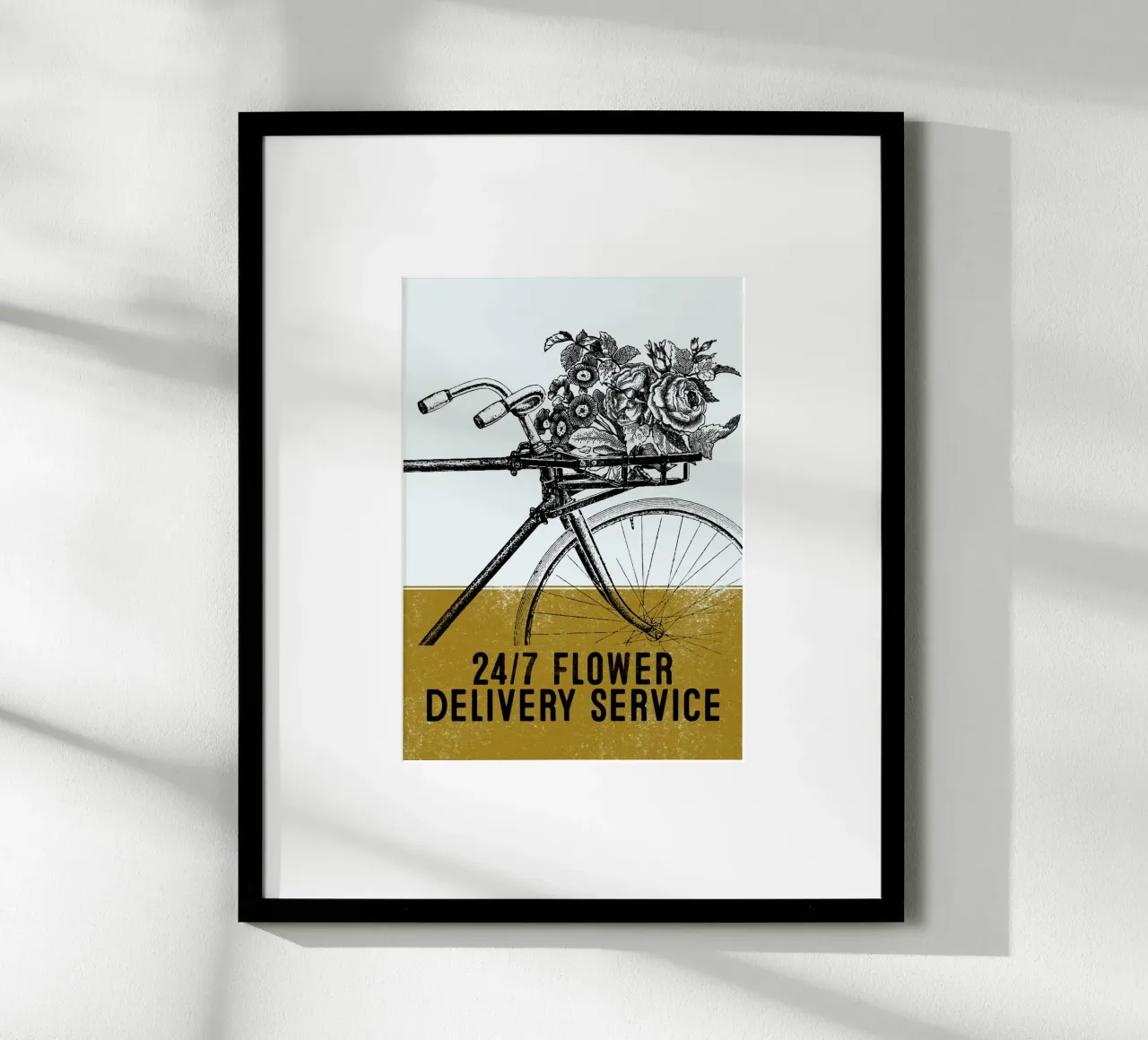 Flower Delivery Service poster met kunststof frame van lazydaypaper