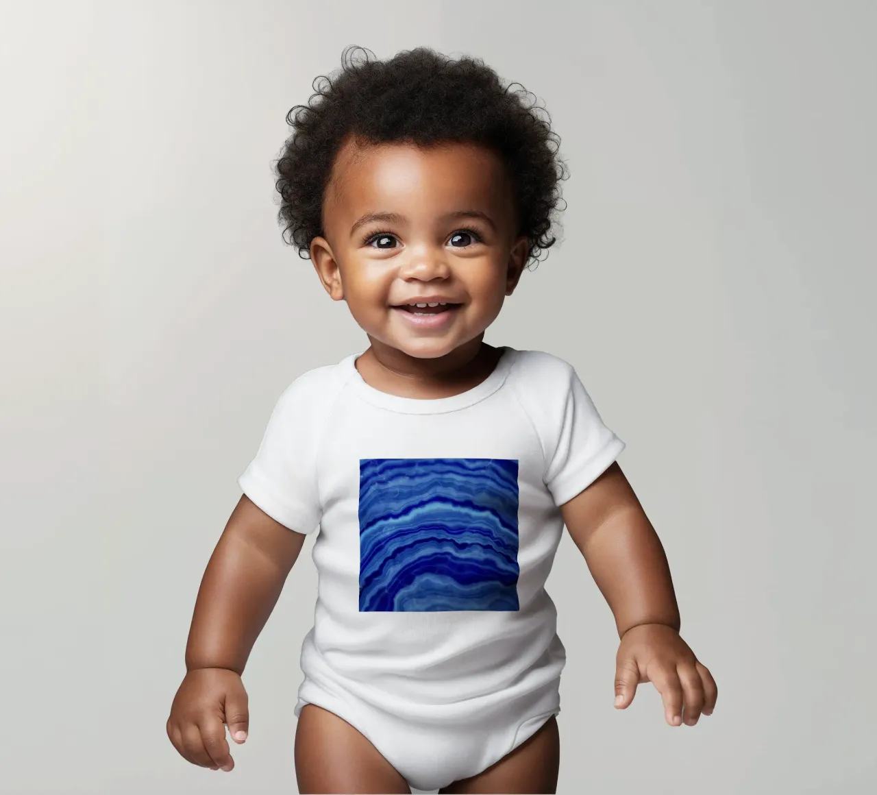 Texture agata blu 02 body neonato maniche corte da Gemstone Textures