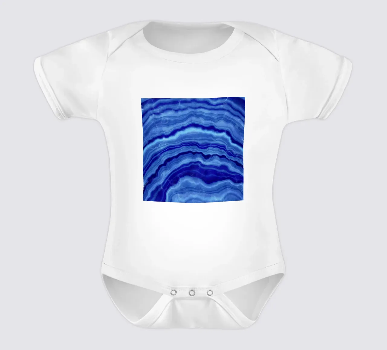 Texture agata blu 02 body neonato maniche corte da Gemstone Textures