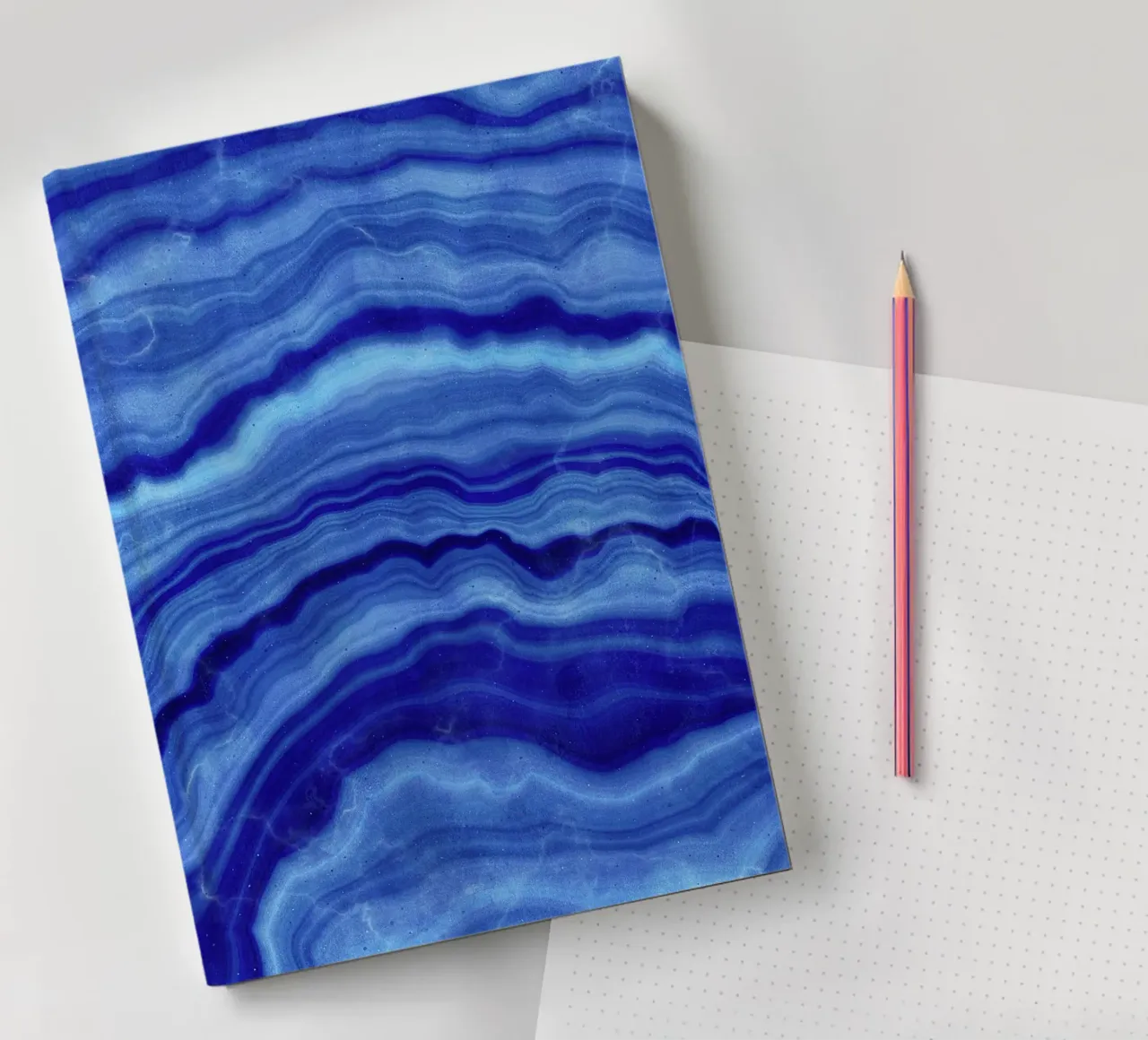 Blue Agate Texture 02 notebook by Gemstone Textures
