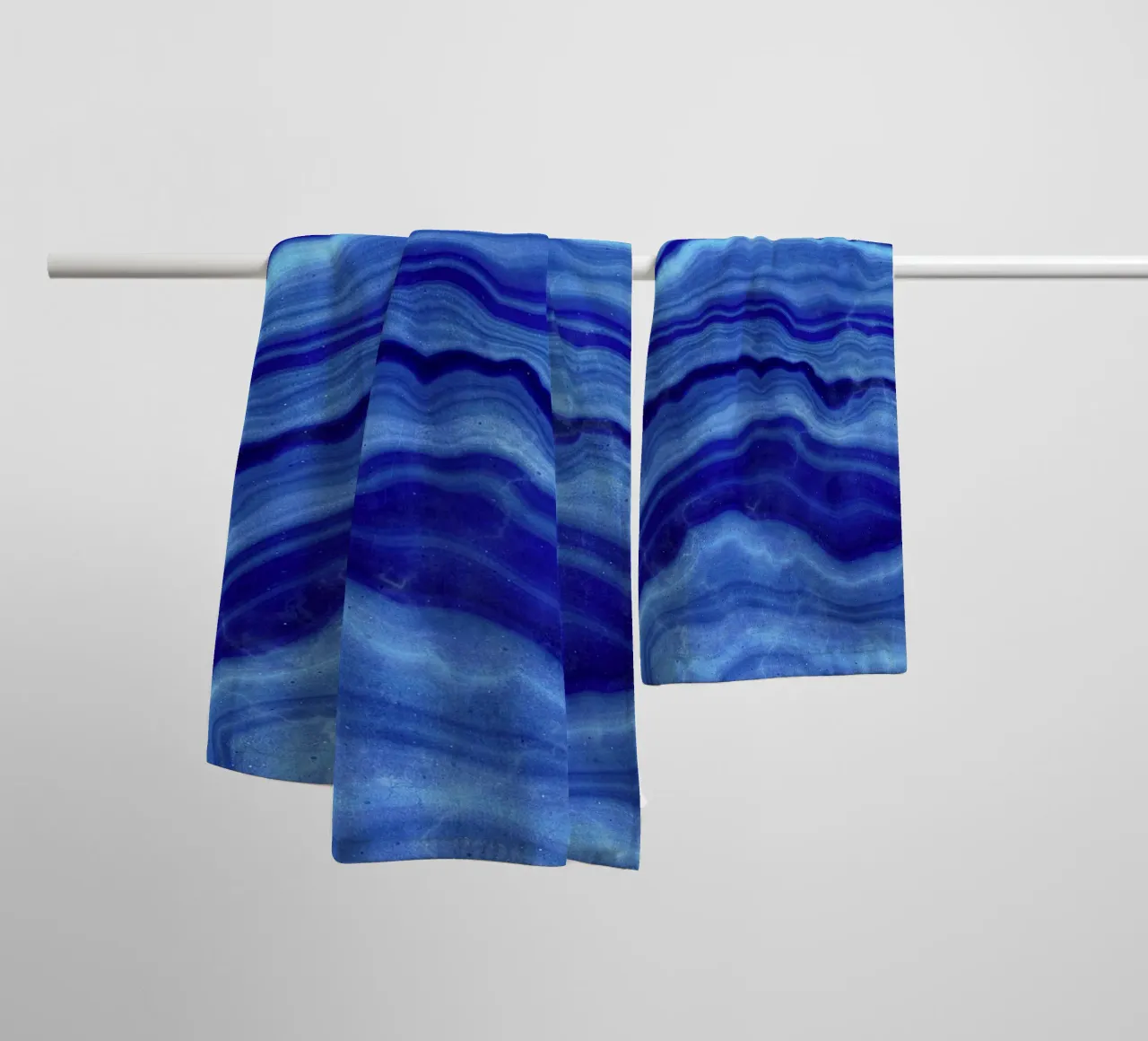 Texture agata blu 02 asciugamano da bagno da Gemstone Textures