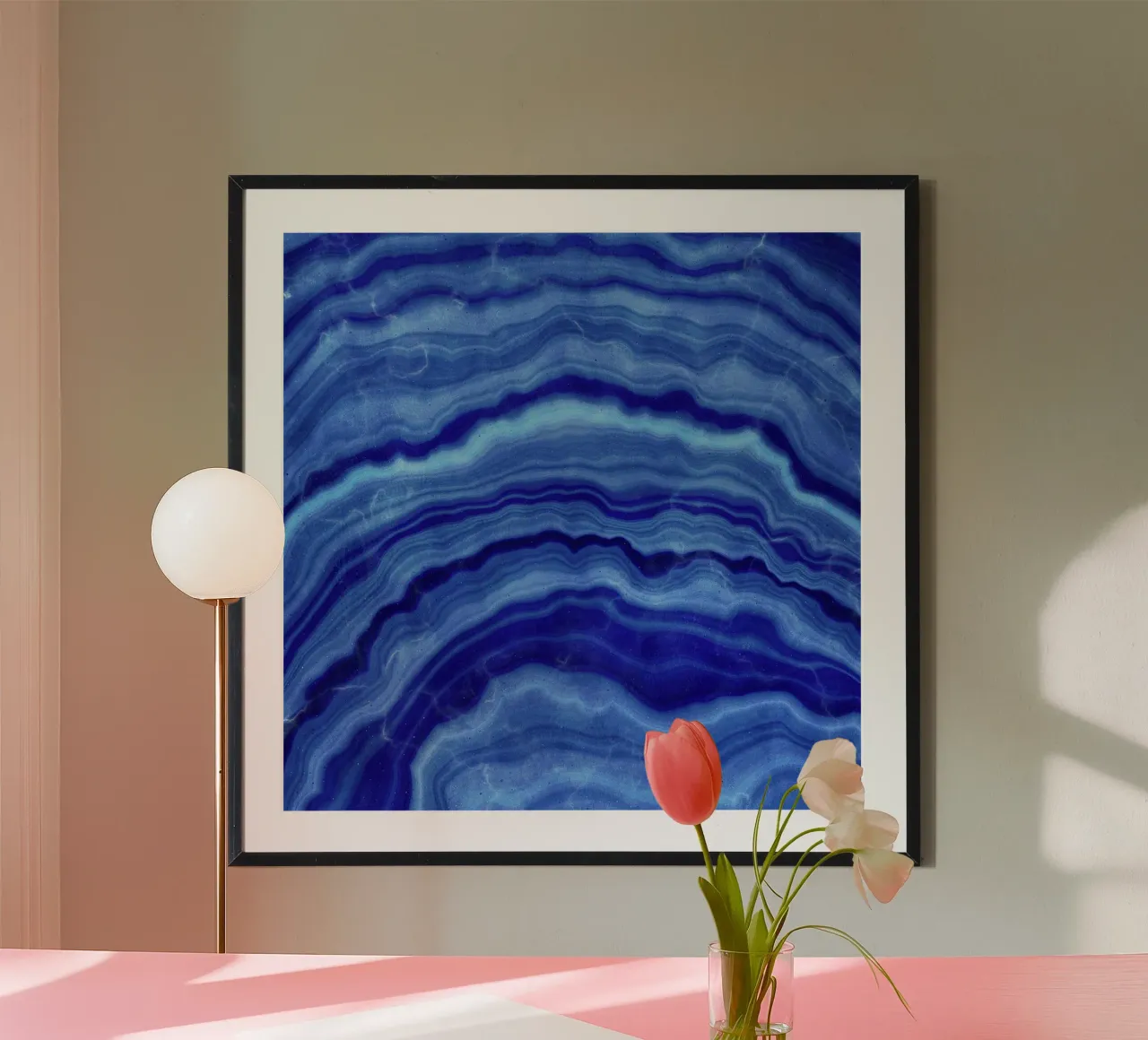 Texture agata blu 02 poster da Gemstone Textures