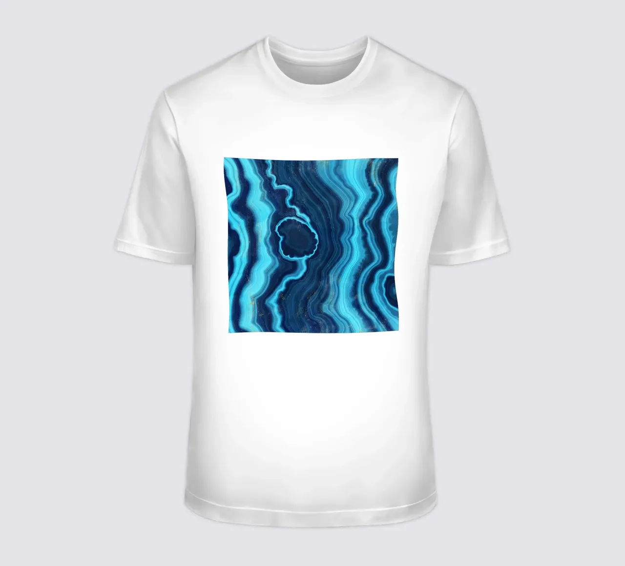 Blauer Achat Textur 03 T-Shirt von Gemstone Textures