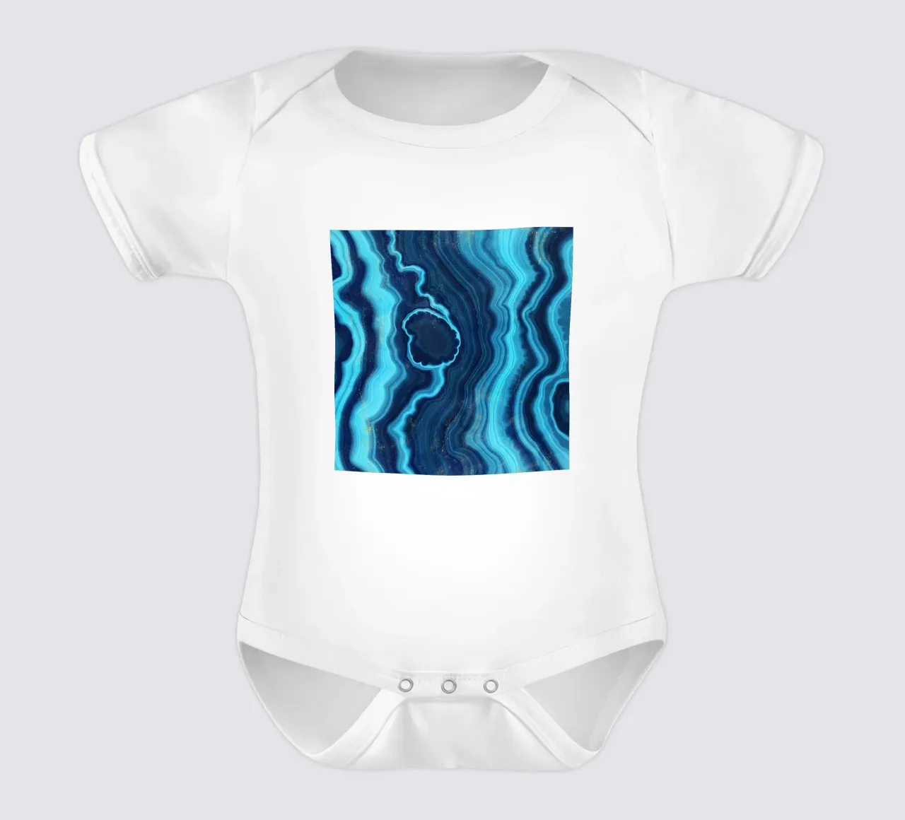 Texture agata blu 03 body neonato maniche corte da Gemstone Textures