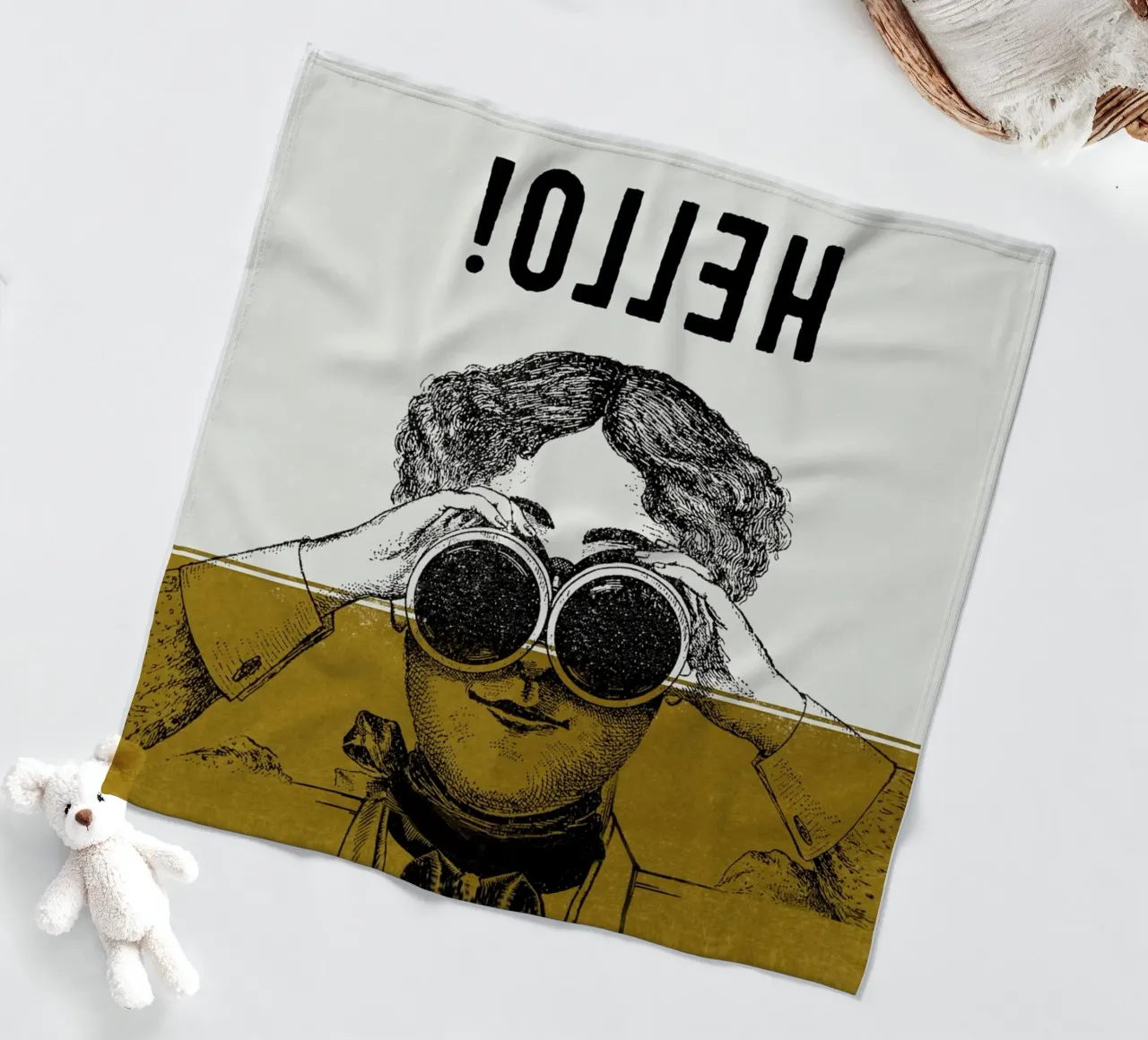 Hello coperta in pile da lazydaypaper