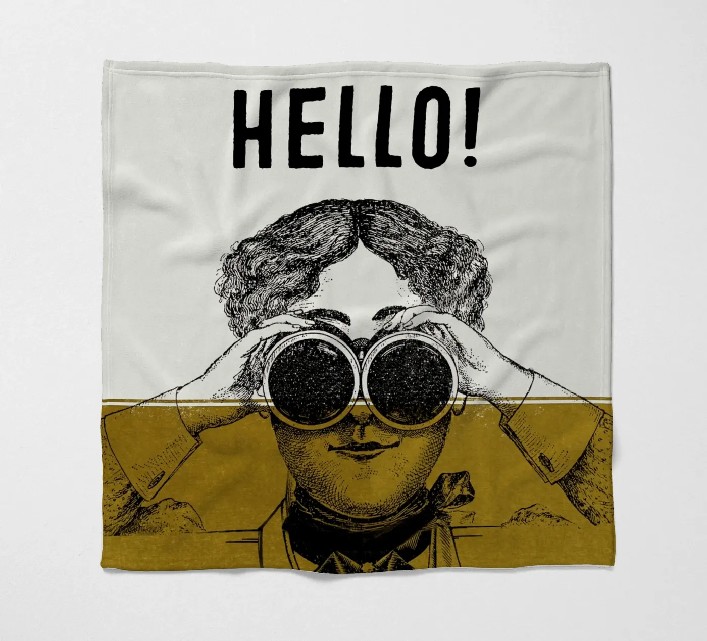 Hello coperta in pile da lazydaypaper