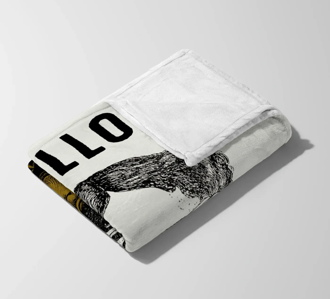 Hello coperta in pile da lazydaypaper