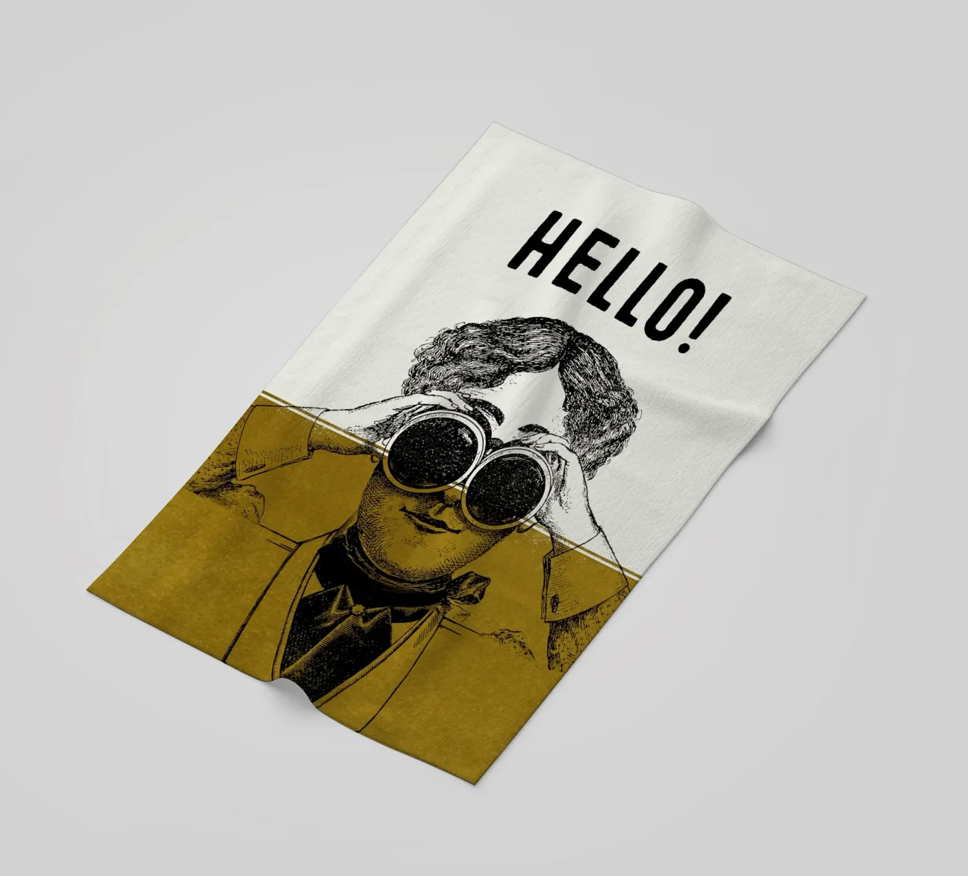 Hello beach towel by lazydaypaper
