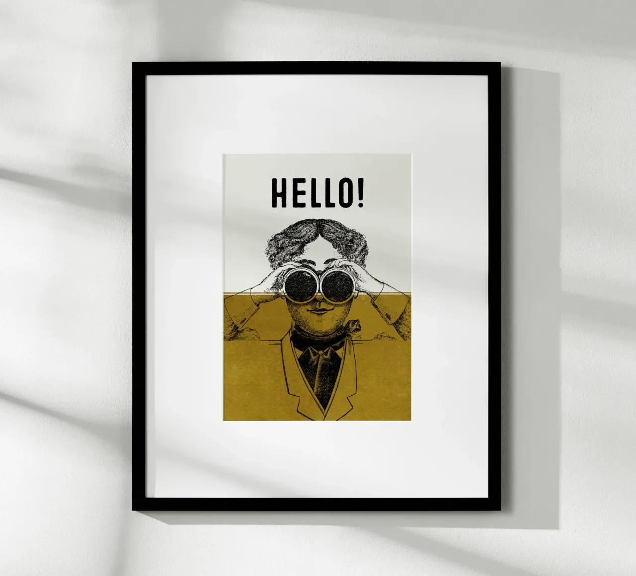 Hello poster con telaio in legno da lazydaypaper