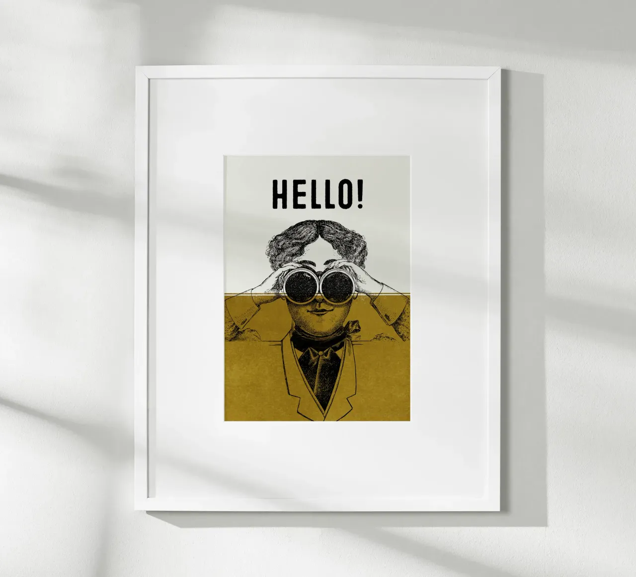 Hello poster con telaio in legno da lazydaypaper