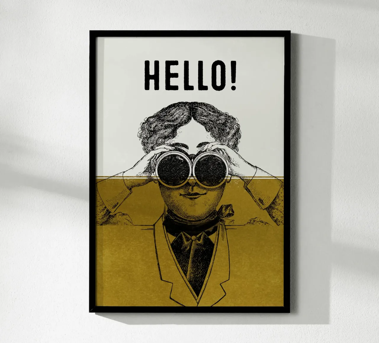 Hello poster con telaio in legno da lazydaypaper