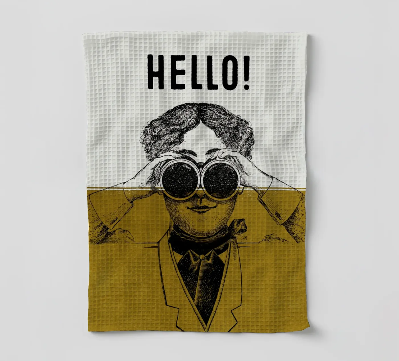 Hello Geschirrtuch von lazydaypaper