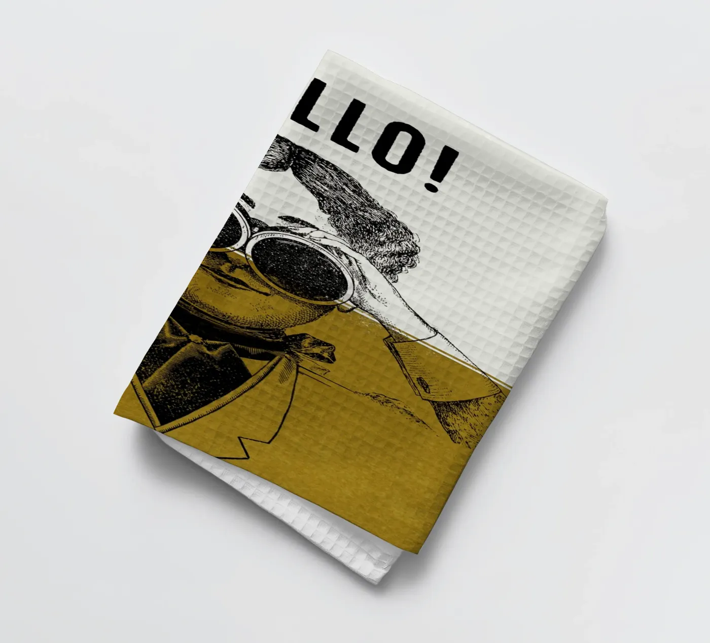 Hello Geschirrtuch von lazydaypaper