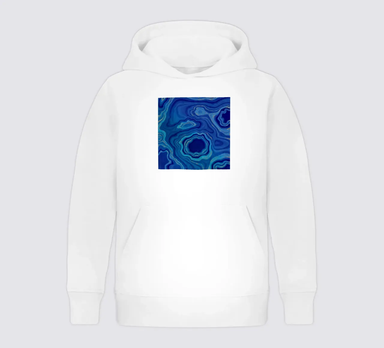Texture agata blu 04 felpa bambino con cappuccio da Gemstone Textures