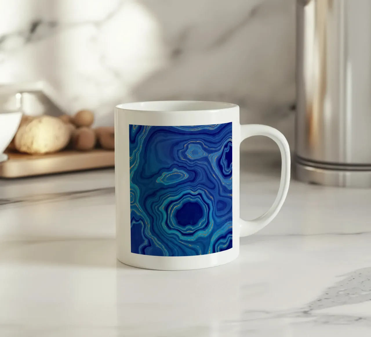 Texture agata blu 04 tazza in ceramica da Gemstone Textures