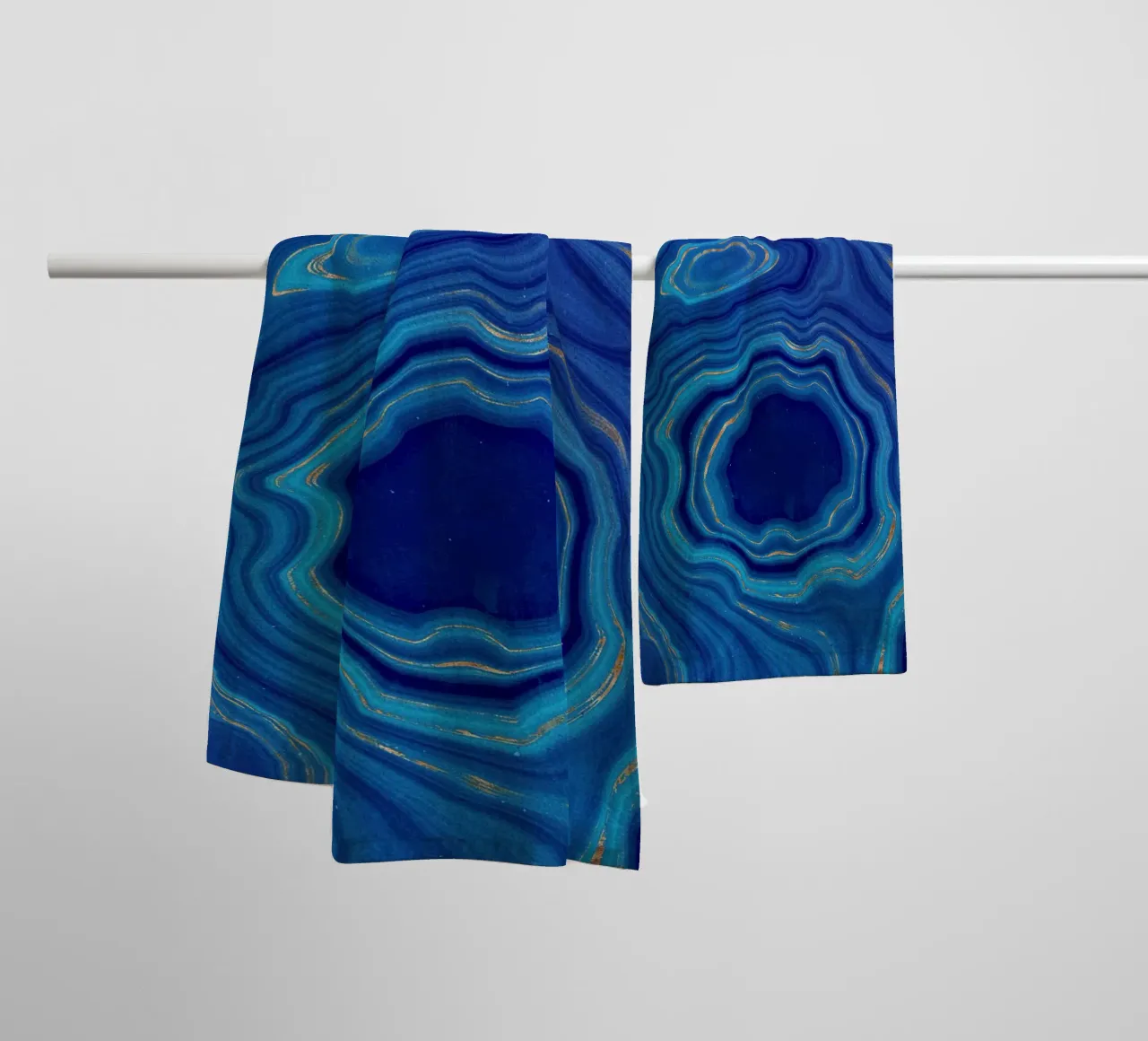 Texture d'agate bleue 04 serviette de bain de Gemstone Textures