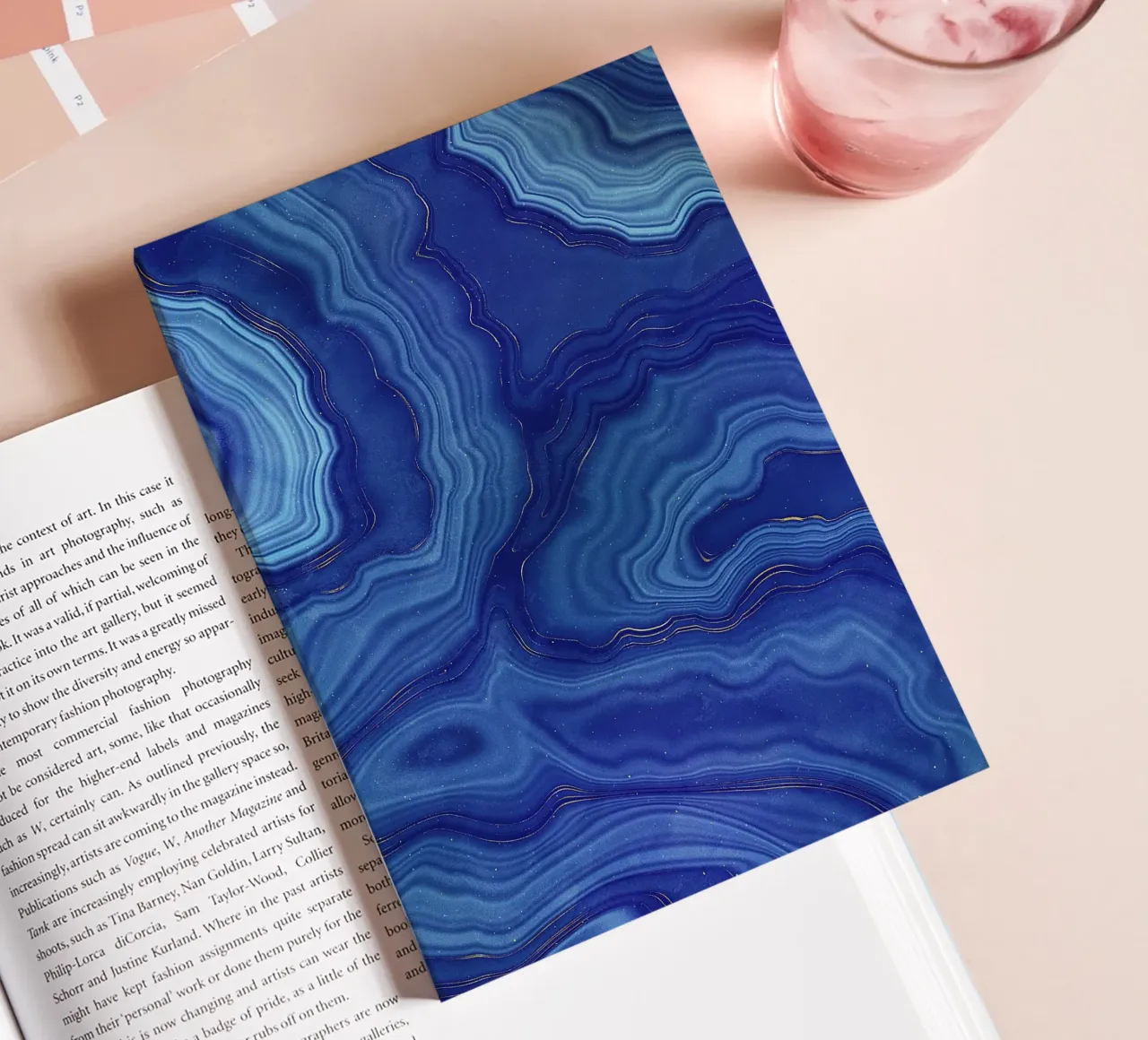 Blue Agate Texture 05 notebook by Gemstone Textures