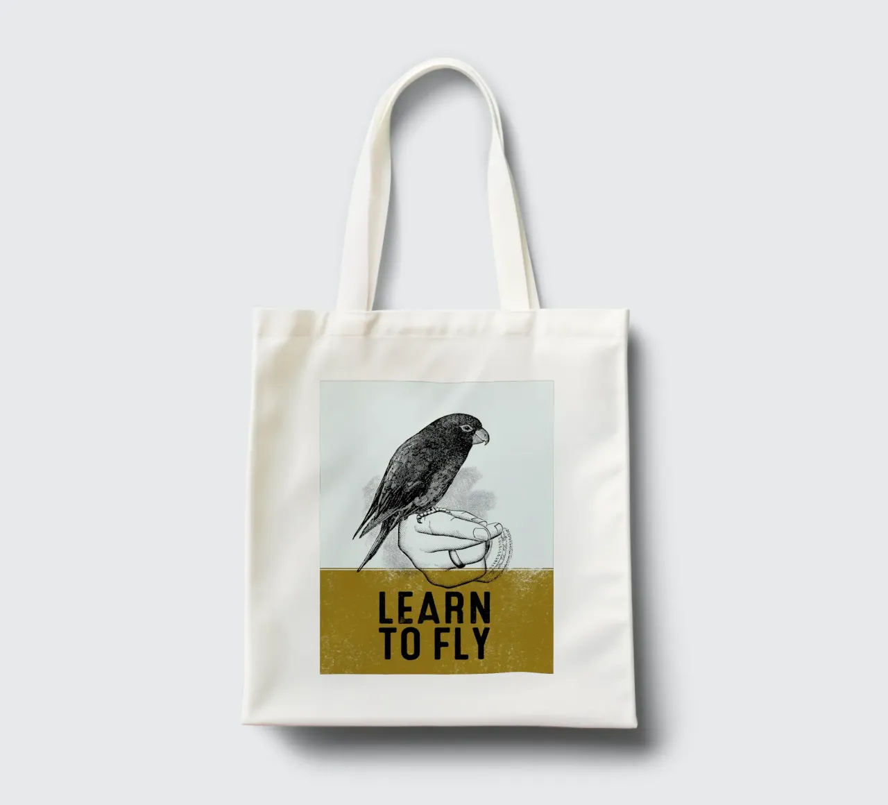 Learn To Fly borsa in juta da lazydaypaper