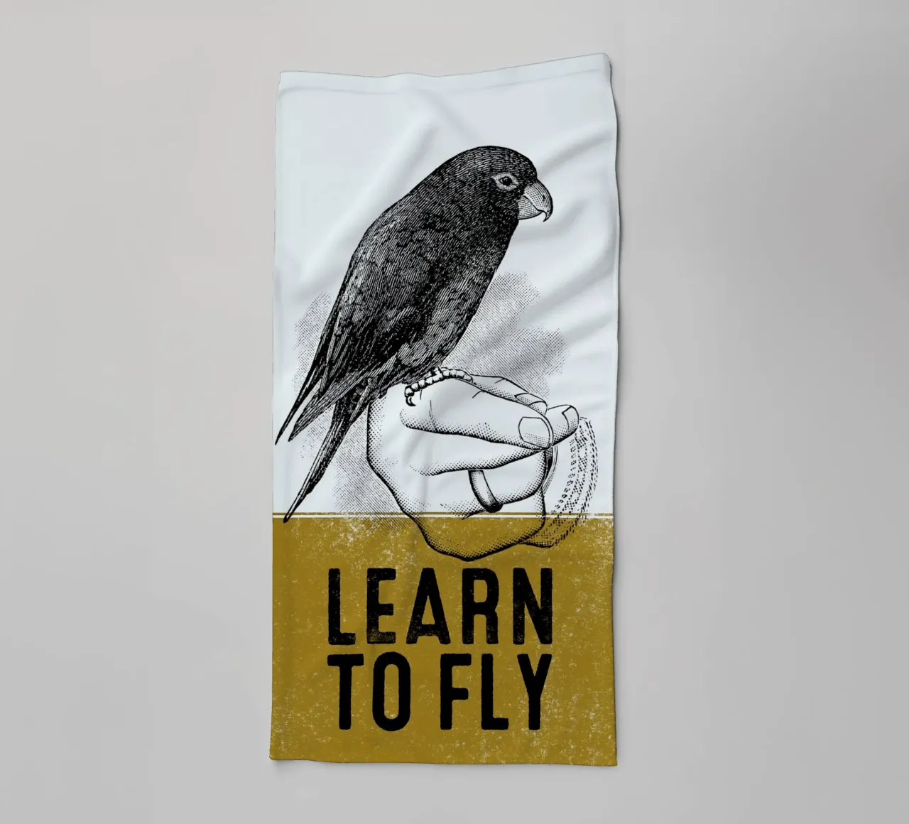Learn To Fly asciugamano da bagno da lazydaypaper