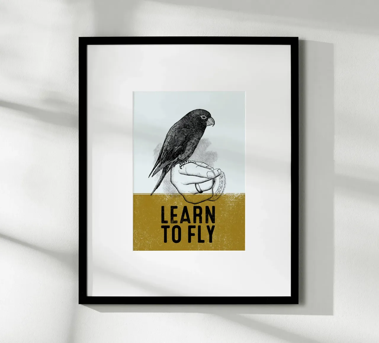 Learn To Fly poster con telaio in alluminio da lazydaypaper