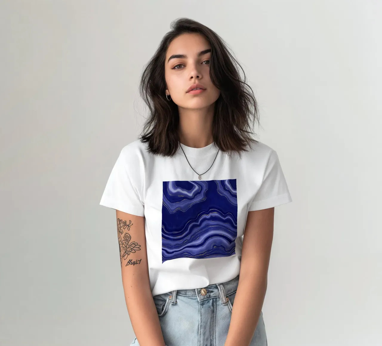Agata blu Texture 06 t-shirt da Gemstone Textures