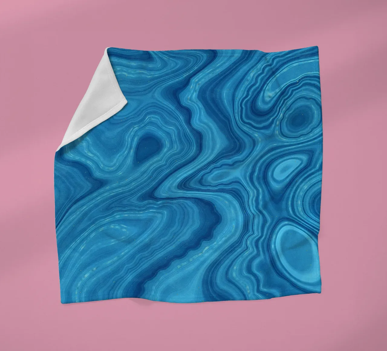 Blauer Achat Textur 07 Fleecedecke von Gemstone Textures