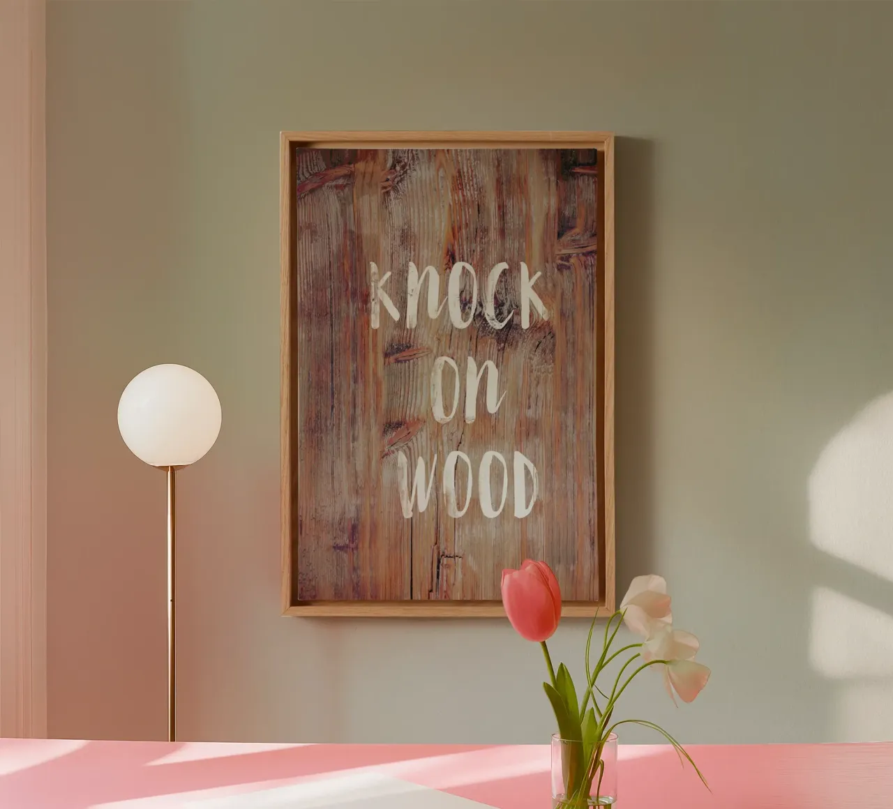 Knock on Wood tela con Cornice a cassetta da treechild