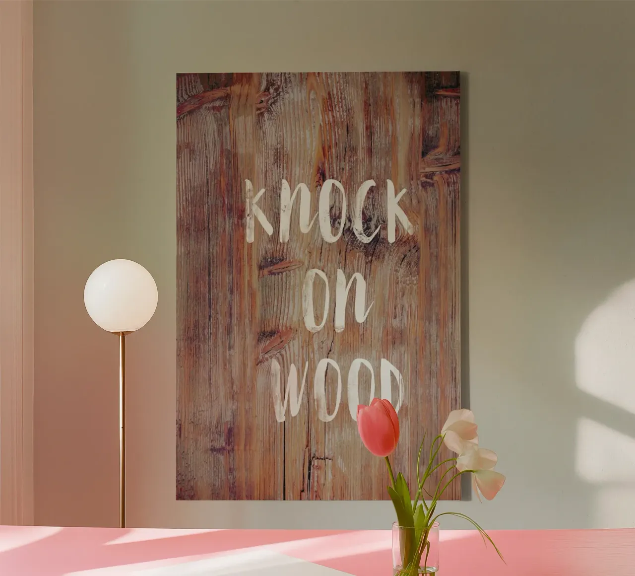 Knock on Wood tela con Cornice a cassetta da treechild
