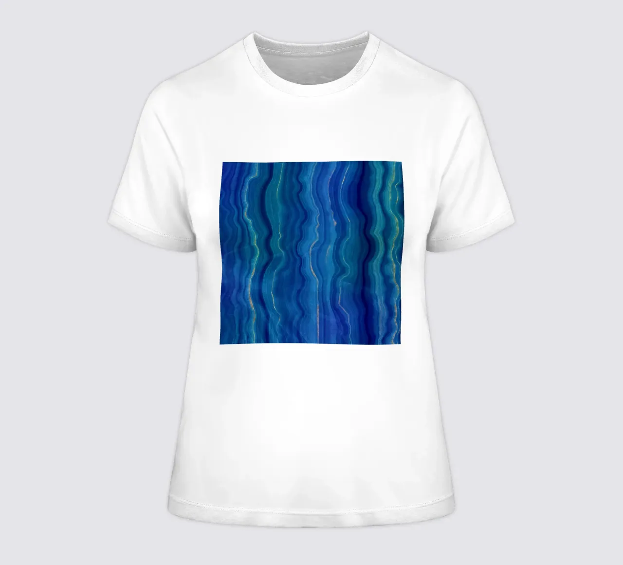 Texture agata blu 09 t-shirt da donna da Gemstone Textures