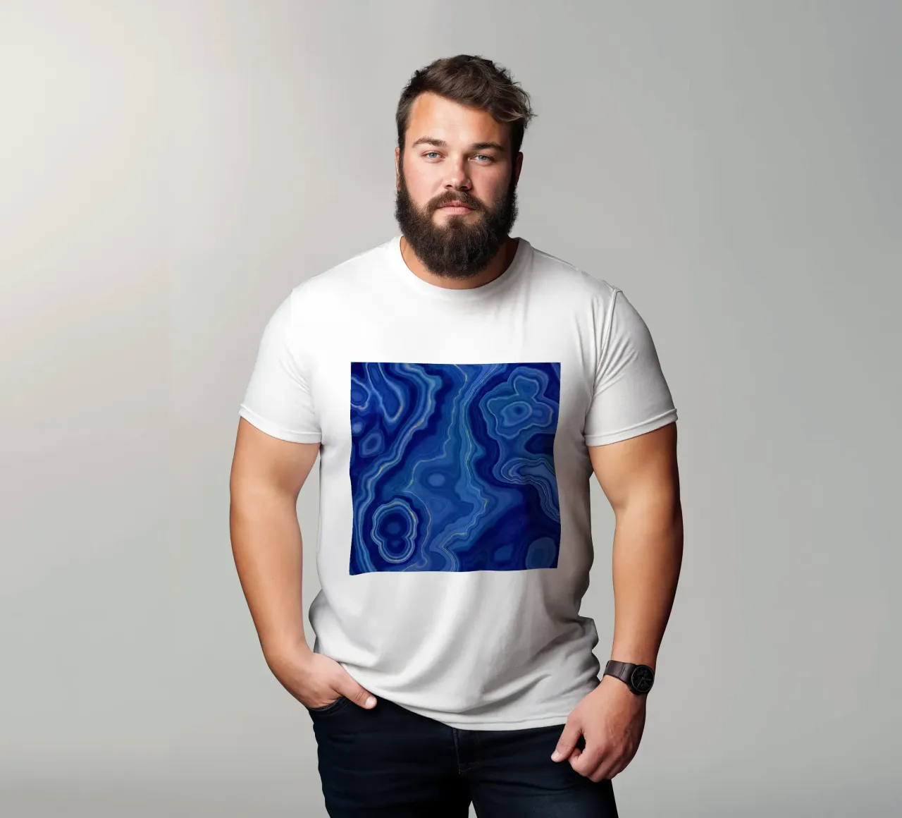 Agata blu Texture 10 t-shirt da Gemstone Textures