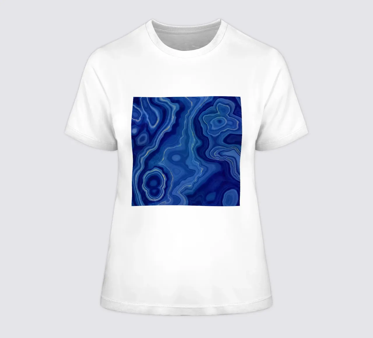 Texture de l'agate bleue 10 t-shirt ajusté pour femmes de Gemstone Textures
