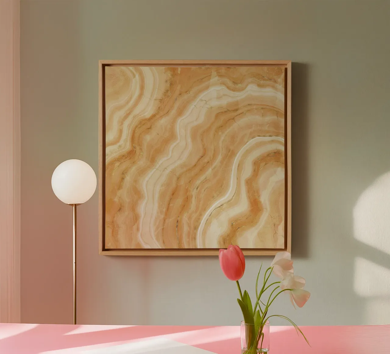 Texture Agata d'oro 01 tela con Cornice a cassetta da Gemstone Textures