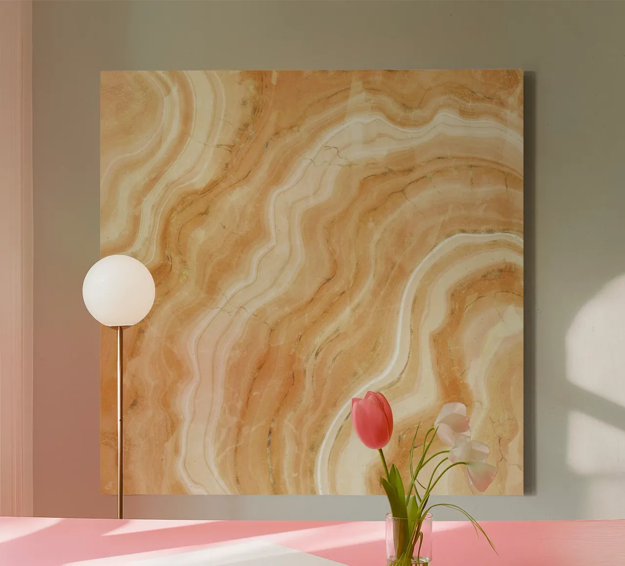 Texture Agata d'oro 01 tela con Cornice a cassetta da Gemstone Textures