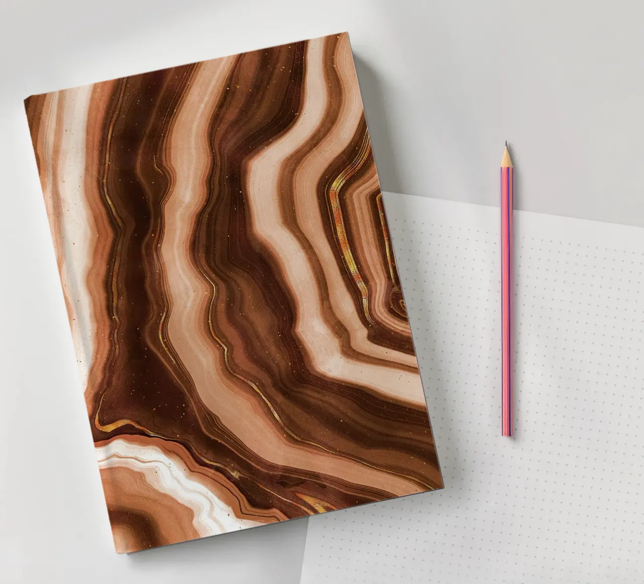 Golden Agate Texture 02 notebook by Gemstone Textures