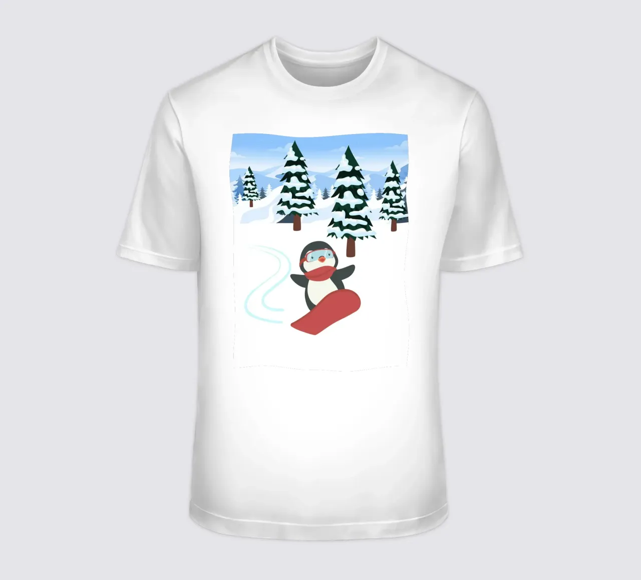 Pinguino da snowboard t-shirt da FABOArt