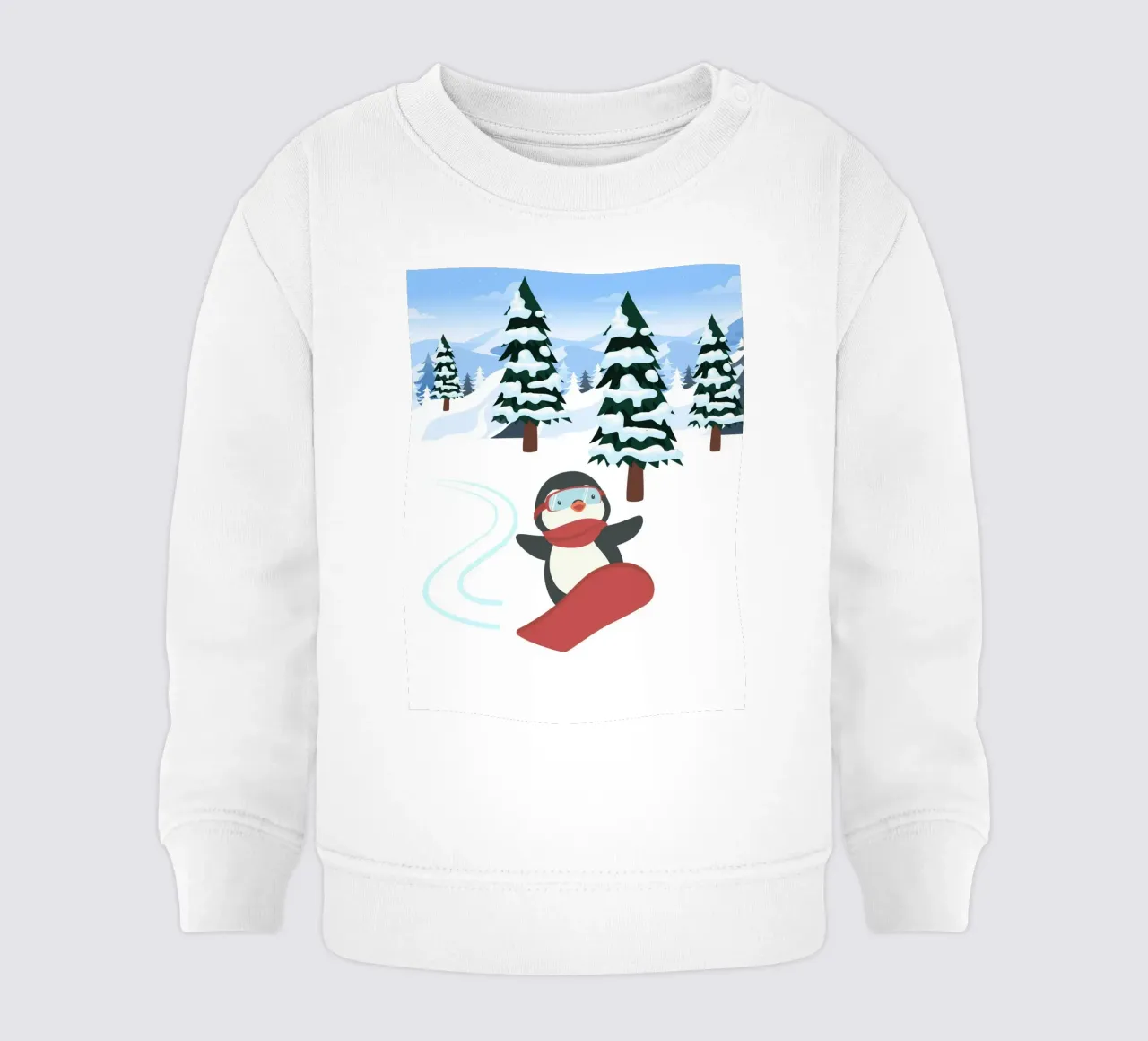 Pinguino da snowboard felpa neonato da FABOArt